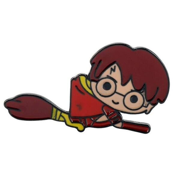 Harry Potter Riding Broom Enamel Pins 113 - Picture 1 of 3